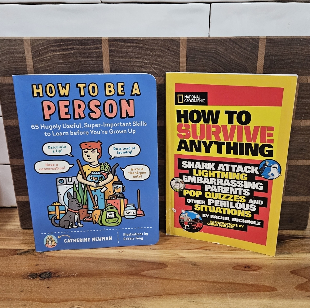 How To Survive Anything & Growing Up Learning Paperback Helpful DIY Books